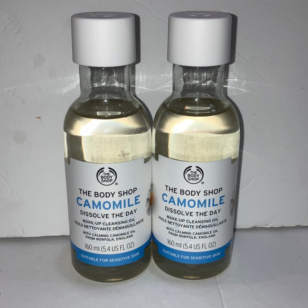 The Body Shop Camomile Dissolve The Day Make-Up Cleansing Oil 5.4oz 2 Pack
